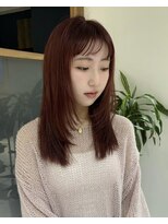 ラミエ バイ メルト 吉祥寺(lamie by melt)&nbsp;小川/ブリーチなしwカラーオレンジブラウンミディアムレイヤー