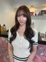 ペレ 栄 アネックス(PELE栄ANNEX) 韓国 くびれロング レイヤー ワンホンヘア 小顔前髪