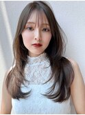 【MINX】顔まわり似合わせカット+暗めカラーロング_銀座