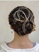 水引き和装ヘアセット