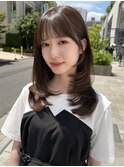 ナチュラル小顔前髪あり後れ毛サイドバング結べるボブくびれヘア