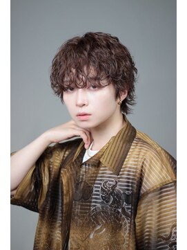 ブラック サッポロ(BLUCK SAPXOXO) メンズシースルー波巻きスパイラルパーママッシュ束感