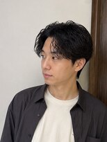 Men's LOOPA【メンズルーパ】三宮/元町/メンズパーマ/曲がる縮毛矯正/眉毛カット&nbsp;センターパート/ツイスパ/マッシュ/黒髪/神戸/三宮