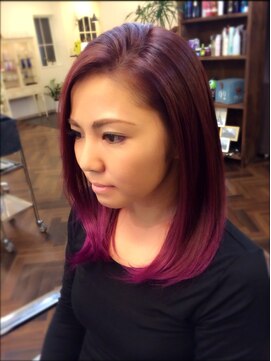 マインドヘアー(MiND HAiR) ピンクパープルグラデーションカラー