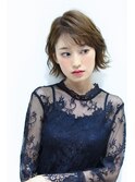 20代30代40代外ハネボブデジタルパーマハイライト奈良清水