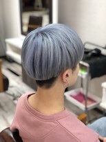 ヘアーパッション(Hair Passion) ツーブロックマッシュショート&ブルーシルバー