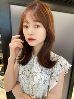 アイヴィー(IVY)&nbsp;女神ヘア＊韓国前髪くびれヘア 艶ベージュカラー 顔まわりカット