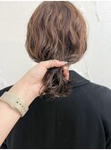 "久保田"結べるボブニュアンスパーマボブヘア切りっぱなしボブ