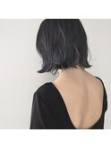   切りっぱなしボブ×黒髪