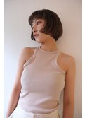 ワンレン重めボブ