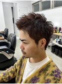 barber レッドブラウン 短髪 ベリーショート 刈り上げ