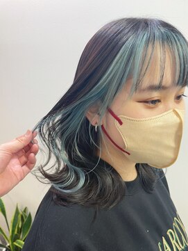 グーフィートーキョー 銀座(Goofy Tokyo) Goofy銀座/フェイスフレーミング/アクアブルー/前髪インナー