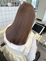 サンクプロジェクト(cinq PROJECT)&nbsp;韓国風顔周りレイヤーカットミルクティーベージュブラウンカラー