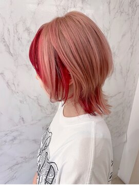 ウィル 京橋店(WiLL) ウルフカット×デザインカラー