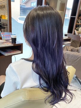 ヘアメイク アリエス 岩切店(HAIR MAKE aries) バイオレットグラデーションカラー 仙台 岩切 デザインカラー