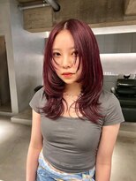 リール(rire)&nbsp;rireイメチェン前髪アンブレラカラーこなれミディウェーブパーマ