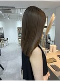 地毛風カラー/地毛風ストレート/艶髪ロング/ショコラブラウン