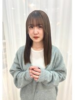 エトネ ヘアーサロン 仙台駅前(eTONe hair salon) long【オリーブベージュ×ストレート】