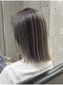 グレージュバレイヤージュ/船橋/くすみベージュ/細めハイライト