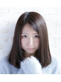 イメチェンホワイトブロンド外ハネボブ美髪ワイドバング韓国黒髪