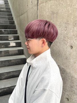 レフ(LEF) シルバーピンク/ダブルカラー/ケアブリーチ/メンズカラー