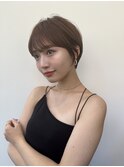 表参道髪質改善カラーウルフショートボブアッシュグレージュ40代