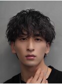 渋谷シャドウパーマメンズカットマッシュウルフルーズパーマ20代