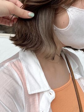 アニー 松戸(ANNI) ホワイトグレージュ/ミニウルフ/デジタルパーマ/チェリーブラウ