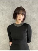 【RURI】10代20代/切りっぱなしボブ/グレージュ/福岡天神