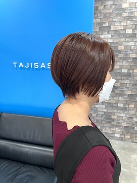 タジサスヘアー(TAJISAS HAIR) ▼ショートボブ×オレンジブラウン