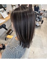 パプス ド コワフュール 川西能勢口店(Pap's de coiffeur) ミディアムレイヤー×透明感ハイライト