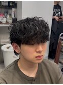 シャドウパーマ波巻きパーママッシュ×センターパート2Way