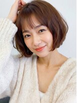 ディーヴァヘアーエズ(DIVA hair Eze)&nbsp;小顔似合わせカットボブレイヤーエモージュ大人可愛いブラウン