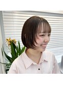 【安藤貴志】丸みショートボブ×艶ブラウン◎小顔大人スタイル