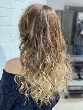 エイト 上野店(EIGHT ueno) 【EIGHT上野】中田 バレイヤージュ×ブロンドベージュ