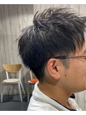 ツーブロック9ミリ*サイドが立ちやすい髪質*放射線状カット
