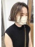 重めボブ × 太細ハイライト