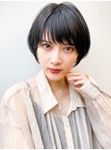 ハンサムショートパーマ/ボブルフ/小顔/似合わせカット/前髪