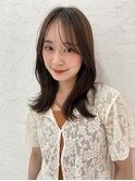 顔タイプ診断で似合わせ韓国くびれミディアムに/髪質改善