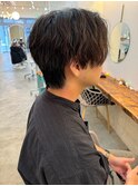 マッシュパーマ/ハイトーンカラー/前髪パーマ
