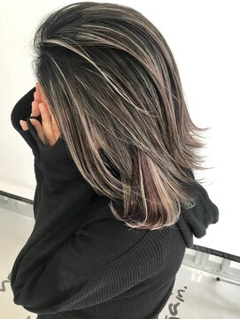 キング 枚方店(K!ng) ハイライトカラーミルクティーベージュレイヤーカット