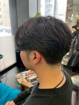 ヘアーメイク ロージー 北18条店(HAIR MAKE ROSY)&nbsp;かき上げヘア七三ヘアツーブロックメンズ波巻きスパイラルパーマ