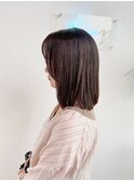 アッシュベージュ×ボブ