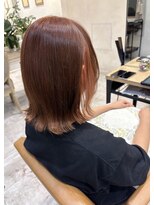 ラボヌールヘアーグレース 門前仲町店(La Bonheur hair grace)&nbsp;ケアブリーチ/デザインカラー/インナーカラー/オレンジ/コーラル