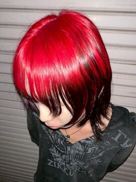 ビューティーアンドフリーハコ(Beauty&Free HACO) 個性抜群◎ デザインルーツカラー ウルフスタイル