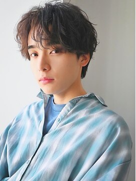 ディッセンバー 伊勢崎(December) メンズ/ブルーブラック/フェザーパーマ/ニュアンスパーマ/