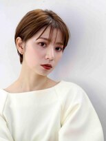 ムウ 難波(MOU)&nbsp;ナチュラルボブ暗めカラーグランマッシュデザイン20代30代40代50