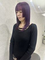 ロエン 西岡崎店(ROEN)&nbsp;#バイオレット×モードレイヤー/10代/20代/艶髪/ウルフ