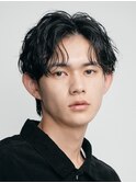 渋谷メンズパーマルーズパーマシャドウパーマッシュウルフゆるめ