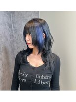 ブランニュー オーバー 難波店(Brandnew over)&nbsp;ミディアムウルフ　セクションカラー　ケアブリーチ